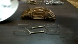 2PCS Invisible Spring Hanging Plate Hook 8Inch W-type Wall Display Decorative Dish Display Holder