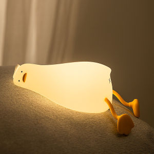 LED Children Night Light Rechargeable Silicone Squishy Duck Lamp Child Holiday Gift Sleeping Creative Bedroom Desktop Decor Lamp