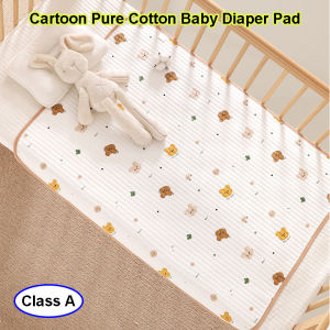 แผ่นรองปัสสาวะผ้าฝ้ายบริสุทธิ์หนา Alas Popok Bayi ทารกแรกเกิดกันน้ำผ้าคลุมที่นอนเปลี่ยนได้