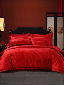 FUANNA (富安娜) | Bộ Chăn Ga Gối Cưới Bằng Cotton 4 Món