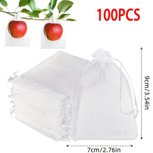 100 Pieces Grape Strawberry Fruit Grow Bags Net Plant Protection Bags For Pest Control Garden Tools Anti-Bird