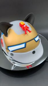 Nón bảo hiểm trẻ em siêu anh hùng người sắt IRON MAN gắn sticker 3D kèm quà tặng cho bé - BẢO HÀNH 12 THÁNG