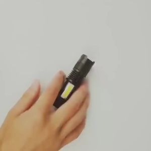ESMARTER | Mini XPE COB Lamp Bead LED Flashlight Use Rechargeable Double Light Source Emergency Flashlight for Hiking Camping Fishing