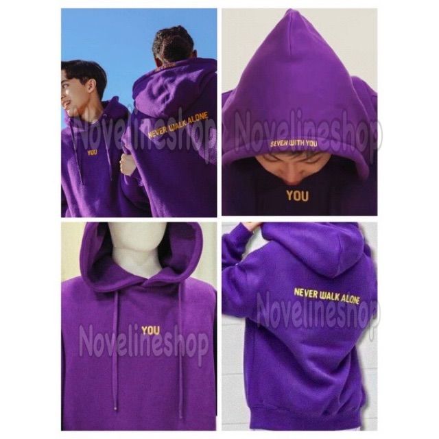 MURAH!!! SWEATER HOODIE BTS JIMIN YOU NEVER WALK ALONE UNISEX UNGU