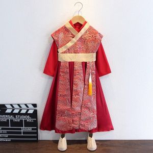 Hán Phục Trẻ Em Trang Phục Đời Đường Trang Phục Biểu Diễn Phong Cách Trung Quốc Trang Phục Đời Đường Trang Phục Biểu Diễn Cổ Trang Bé Trai Xuân Thu Hiệp Khách Bộ Hai Chiếc Bé Trai