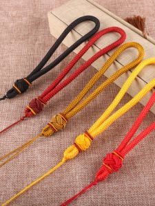 Big Rope Hand Toy String Thick Type Crafts Hand Pieces Lanyard High-Grade Jade a Thousand Eye Bodhi Braided Rope DIY Ornament Accessory Rope