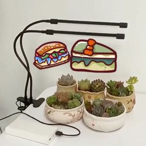 4 Heads LED Grow Light Timed Full Spectrum Plant Tent Lamp Indoor Greenhouse Hydroponics Brood System Lights