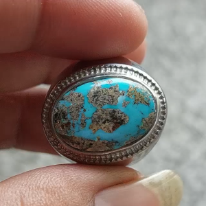 CINCIN BATU PIRUS PERSIA MOTIF HURUF B RING TITANIUM SUPER