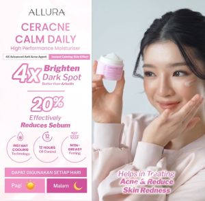[Twin Pack] Allura Ceracne Calm Daily Moisturiser Kulit Berminyak Berjerawat [2x25g]