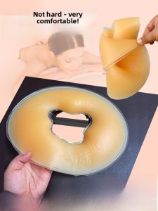 Silicone Pillow for Beauty Salon Massage No Trace U-Shaped Pillow round Pillow for Spa Bed Hole Climbing Pillow Skin Care