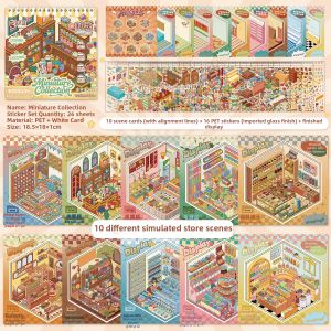 Decompression Miniature Scene Decoration Stickers Book