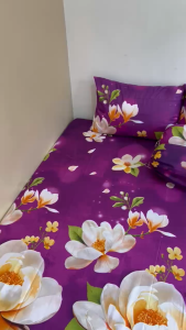 Sprei Karakter Tulip Bunga Adem Berkualitas Premium Nyaman Set Sarung Bantal Sarung Guling Tali