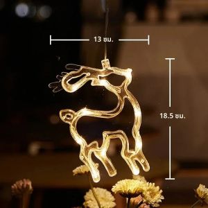 LED Night Light แบตเตอรี่การ์ตูนรูปร่างดูดถ้วยโคมไฟ Santa Claus Christmas Tree สําหรับตกแต่งคริสต์มาสไฟ LED