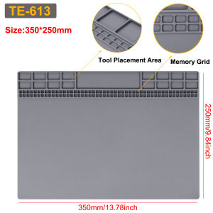 Toolour Heat Resistant Silicone Soldering Mat Magnetic Electronic Repair Work Mat for BGA and Gun Soldering Iron Workbench