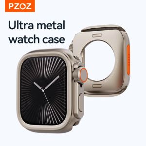 new PZOZ For iWatch Ultra 2 3 Metal Shell PC Back Cover For Apple Watch Case Series 11 10 9 8 7 se 6 45mm 44mm Change to Ultra 49mm hot