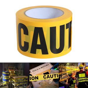 Yellow Caution Tape Bulk Pack 3in x328ft Waterproof Safety Tape Roll for Construction Hazardous Areas Halloween Decor