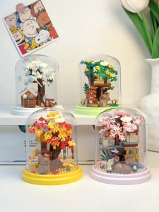 Cute Cartoon Capibala Tree House  3D Model Building Blocks Toys Games Girls Adult DIY Birthdays Gift