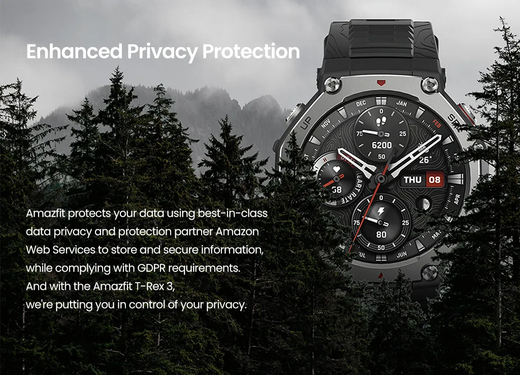 Amazfit T-Rex 3 48mm GPS นำทาง ดาวเทียม 6 ดวง กันน้ำ 10ATM ใช้ได้อุณหภูมิ -30 องศา