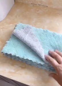 Khăn Lau Đa Năng Khăn Lâu Bếp Bát Đĩa Cốc Chén Thấm Nước Chống Dính Dầu Mỡ Hai Mặt #HCM