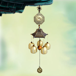 7 Star Fengshui Wind Chimes Copper Windchimes Indoor Ornaments Home Office Decoration