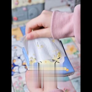 AI-C924 Tissue Karakter Lucu Isi 120 Lembar Sekali Pakai / Tisu Kering Bermotif 120 Sheets 3 Ply