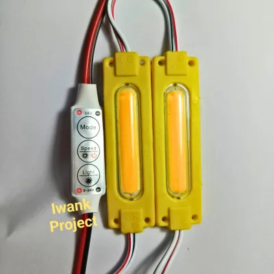 2 Pcs Lampu kolong motor + Modul kedip 5 mode 12 Volt