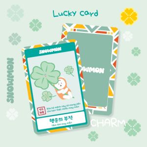 Thẻ kim bài hộ mệnh Snowmon Moni mang lại may mắn phong cách dễ thương cute