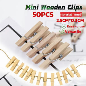 50PCS 2.5x0.3CM Natural Mini Wooden Clips for Clothespins Decorative Photos Papers Laundry Hangers Clip Home Decoration