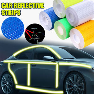 5*100cm Car Reflective Tape Car Motorcycle Night Driving Safety Warning Sticker Reflective Film Protective Tape Truck Car Exterior Decoration