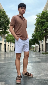 Quần Short Kaki Uniex Form Trên Gối Cạp Chun Co Giãn Thoải Mái Trẻ Trung Năng Động