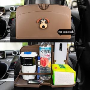Car Mounted Small Dining Table Rear Seat Back Foldable Small Dining Tables Bar Counter Tray Cup Holder Car Rear Rack