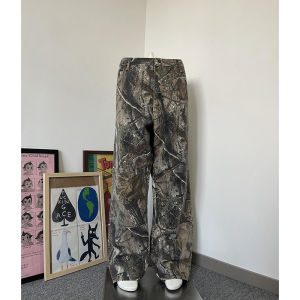 ZHUOCAN | Tree Camouflage Work-style Cleanfit Retro Design Pants
