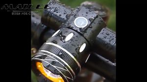 Combo Đèn pha xe đạp siêu sáng chống nước sạc điện Usb (kèm chân đế) và đèn hậu cảnh báo gắn đuôi xe đạp KAVISOTA