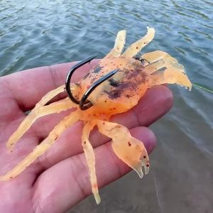Mồi Câu Mềm PROBEROS Hình Con Cua Chìm Có Móc Đôi Sắc Bén Mồi Giả Tôm Mềm Sống Động Như Thật Dành Cho Câu Cá Biển.