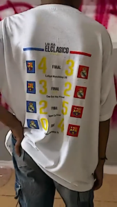 t-shirt baju kaos anak barcelona KING OF CLASICO kaos barcelona vs real madrid