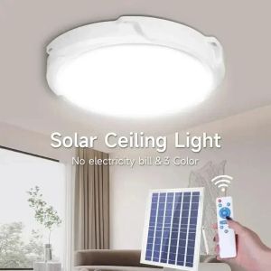 60W/200W/300W LED Solar Ceiling Light Pendant Light Outdoor Indoor Solar-Power Lamp with Line Corridor Light for Garden Decoration Hot