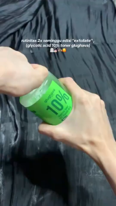 GLUGHAVA PUSAT Toner 10% Glycolic Acid Whitening Exfoliating and Hidrating Body and Face Toner