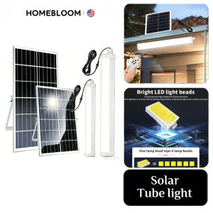 HOMEBLOOM-120W 250W Solar Fluorescent Lamp IP67 Waterproof Solar Lamp Solar Outdoor LED fluorescent lamp with Remote Control