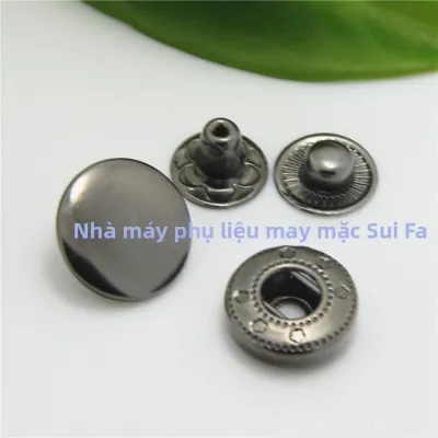 Nút Kim Loại Tròn Cao Cấp Không Cần Khâu Cho Áo Khoác Lông Vũ Nút Mẹ Và Con Nút Ẩn Nút Bốn Mặt Nút Tròn