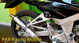 Knalpot motor Creampie ZZ1 krom aluminium las for Kawasaki Ninja 150 R / RR / SS