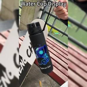 1000ml/34OZ Outdoor Sports Constellation Water Bottle with Lid Leak-Proof and Durable Suitable for Running Cycling a Gift