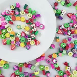 200/100pcs 9-11mm Random Styles Summer Beads Set Polymer Clay DIY Charms For Bracelet Necklace and Jewelry Making