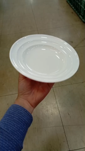 จาน จานเซรามิก 7 นิ้ว จานแบ่ง ลายเคลื่น จานกระเบื้องราคาถูก ทำจากเซรามิกเนื้อดี เข้าไมโครเวฟได้