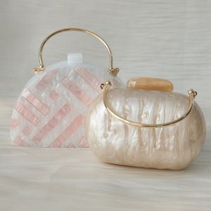 New Trendy Handbag Fashion Women Bag Boutique Acrylic Luxury Party Evening Bag Woman Cute Wedding Box Vintage Clutch Tote Bags