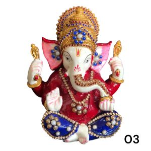 🕉️พระพิฆเนศเทพเจ้าแห่งความสำเร็จ    จากราชสถานอินเดีย ตกแต่งด้วยหินคลิสตัล สวยงาม สง่า เหมาะแก่การสักการะบูชา🕉️