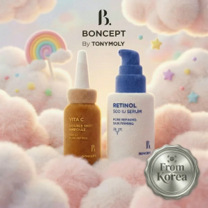 Combo Serum Retinol & Bộ Đôi Tinh Chất Viên Nang Vitamin C Boncept - Dưỡng Trắng Chống Lão Hóa Trẻ Hóa Da