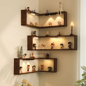 xianxunxue | Solid Wood Corner Shelf Storage Rack