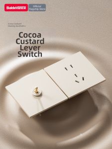 BaldeVance | Cream Retro Brass Toggle Switch 86 Type Socket