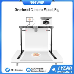 NEEWER Overhead Camera Mount Rig for Top Down Shot with 1s Quick Switch Lock Arca Type QR Plate Heavy Duty Tabletop Multi Device Stand for Cooking Drawing Crafts Stream ST200