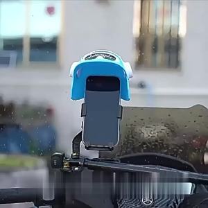 1pc Small Helmet Rider Motorcycle Mobile Phone Holder Electric Bicycle Waterproof Sunshade Navigation Mobile Phone Holder